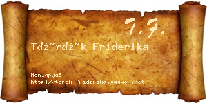 Török Friderika névjegykártya