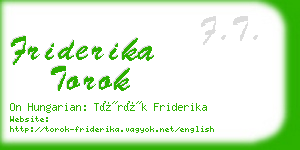 friderika torok business card
